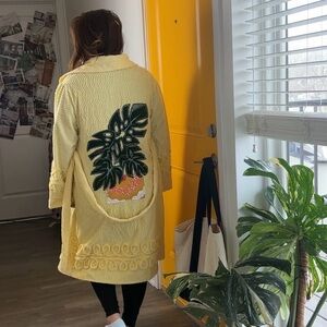 Chenille monstera robe/duster